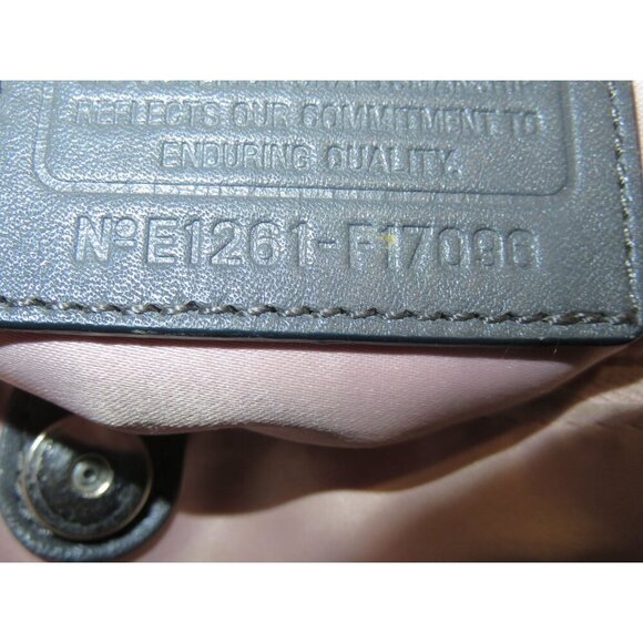 COACH 2012 Ashley Spectator Leather Carryall satchel Gray Colorblock 10 X 15 - Picture 8 of 13